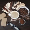 Hushee 12 Pcs Cowhide Coasters Round Natural Leather Cowhide Drink
