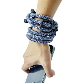 Little Fire Craft Adjustable Cell Phone Lanyard Crossbody Phone Lanyard Soft Phone Strap Around the Neck Cell Phone Rope (Camo Blue)