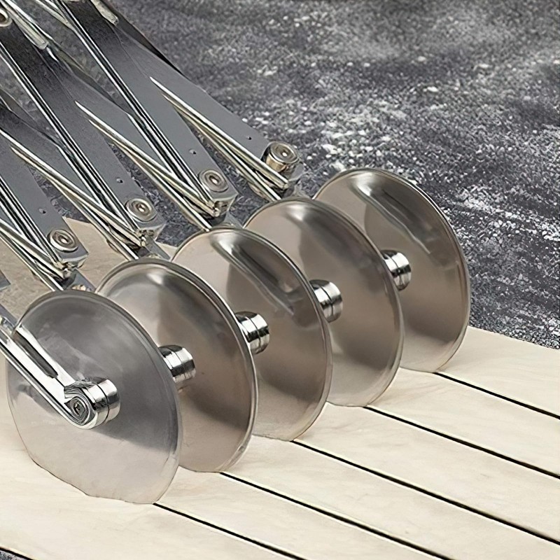 5 Wheel Dough Cutter, Expandable Pizza Slicer, 5 Wheel Stainless