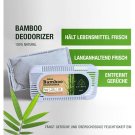 Stimio Natural Fridge Odour Killer, Pack of 2 Fragrance Neutraliser, Odour Neutraliser with Activated Carbon Against Moisture, Odour Filter, Air