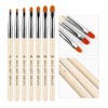 7-Piece Nail Art Brush Set with Nylon Bristles & ABS