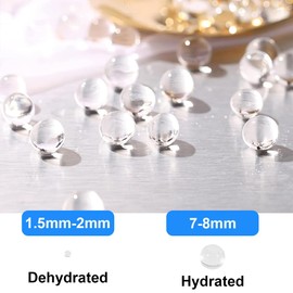 Ruayia Water Beads [50,000 Pieces] Colourful Beads, Decorative, Non-Toxic, Organic, Colourful, Gel Beads for Flowers and Plants, Gel Balls Degradable - Transparent