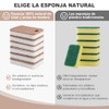 Esponja para Trastes Natural 12 Piezas, Estropajo Resistente Sin Rayos,