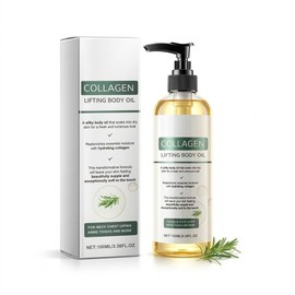 Elycura Collagen Lifting Body Oil for Skin, Hydrating Moisturizing Body Oil for Firmer Smoother Looking Skin, Helps Soften Crepey Skin, Lightweight Non Greasy After Shower Body Care, 3.38 Fl Oz