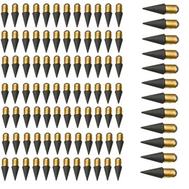 Set of 48 Retractable Pencils Refills, Forever Replacement Heads, Permanent Inkless Pencils, Infinite Empits, Refillable Nibs, Graphite Lead, Erasable, Unbreakable Replacement Tips, Safe and Non-Toxic