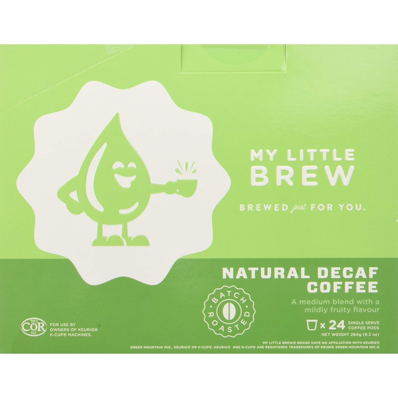 My Little Brew - Natural Decaf, Single Serve K-cup Pod,