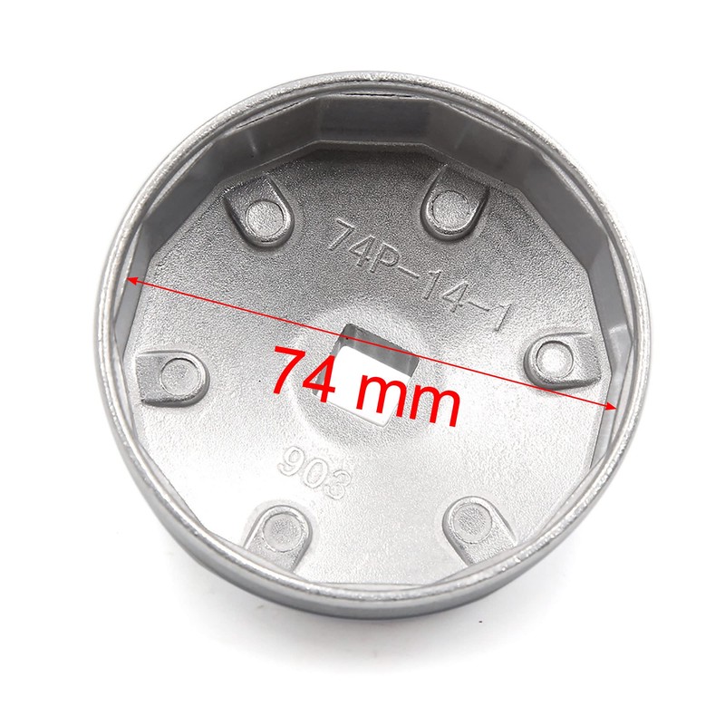 Sourcingmap 74mm Inner Dia 14 Flutes Car Oil Filter Cap