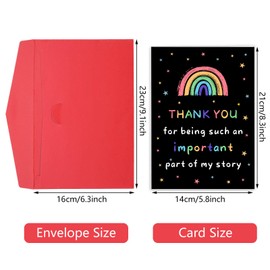 Thank You Teacher Card, Teachers Day Gifts Appreciation Card for Preschool High School College Teachers Essentials Teacher's Day Birthday Appreciation Gifts in Bulk Thank You Cards from Students