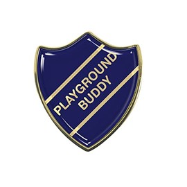 Capricornone Playground Buddy Gel Domed Blue School Shield Badge
