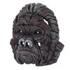 Gorilla Head Sculpture 6.3in Animal Head Figurine Resin Hollow Out