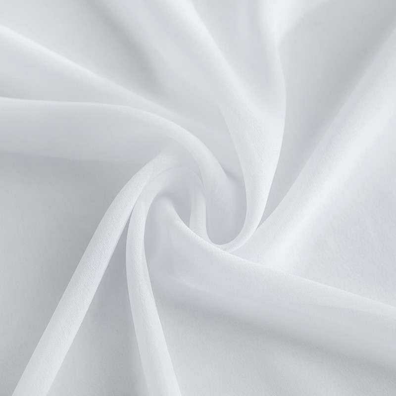 CHUQING Table Runner White Chiffon Table Runner Wedding Communion 420