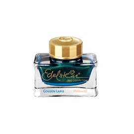 Pelikan Gemstone Ink Glass Golden Lapis (Blue Gold), 50 ml, 1 Glass Ink for Piston Fountain Pen, 302234