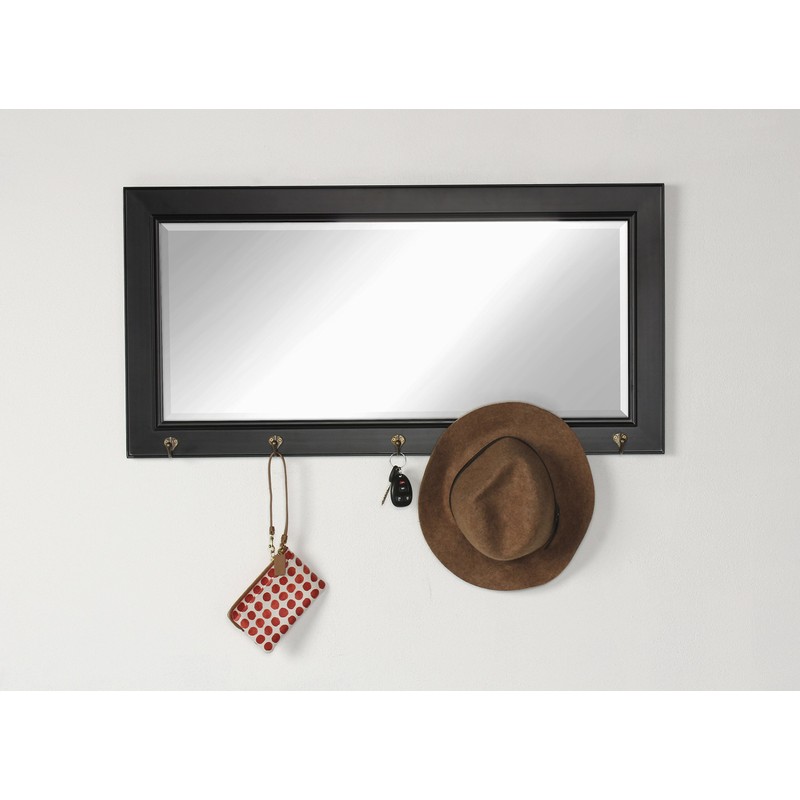 DesignOvation Kate and Laurel Pub Mirrors with 5 Metal Hooks,