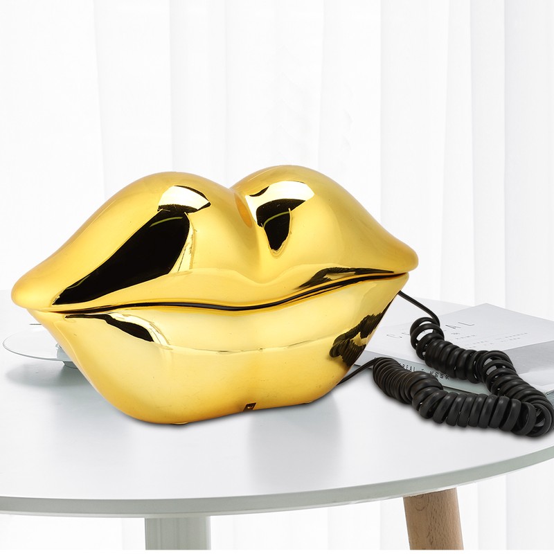 WX 3061 MultiFunctional Cute Lip Shape Telephone Desk Phone Home