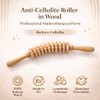 Ribnican Accessories Anti Cellulite Massage Roller with Handle Maderotherapy Wooden