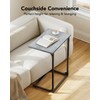 Pipishell C-Shaped Side Table, C-Table for Sofa, End Table with