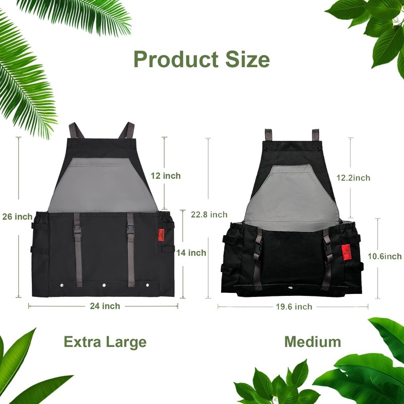 Extra Gardening Apron Waterproof Cross Back Apron Women, 600D Polyester
