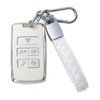 CHEZENHUI Compatible with Land Rover Key Fob Cover with Leather
