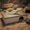 PINVNBY Large Bearded Dragon Basking Platform, Wooden Snake Hide, Ball