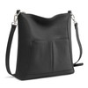 S-ZONE Medium Pebbled Leather Crossbody Shoulder Bag for Women Handbag