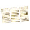 IWOWHERO 6 Sheets Decorative Scrapbook Stickers Hot Stamping Letters Numbers