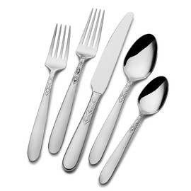Wallace Tabla Lana 20-Piece 18/10 Stainless Steel Flatware Set, Service for 4