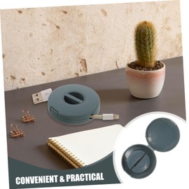 FELTECHELECTR 4pcs Portable Cable Winder Organizer for Earphone and Computer Cords Round Rotating Wire Management Holder Tangle-Free Storage Solution