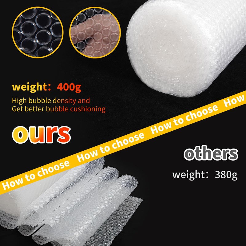 Bubble Cushioning Wrap 2 Pack 12 Inch x 72 ft