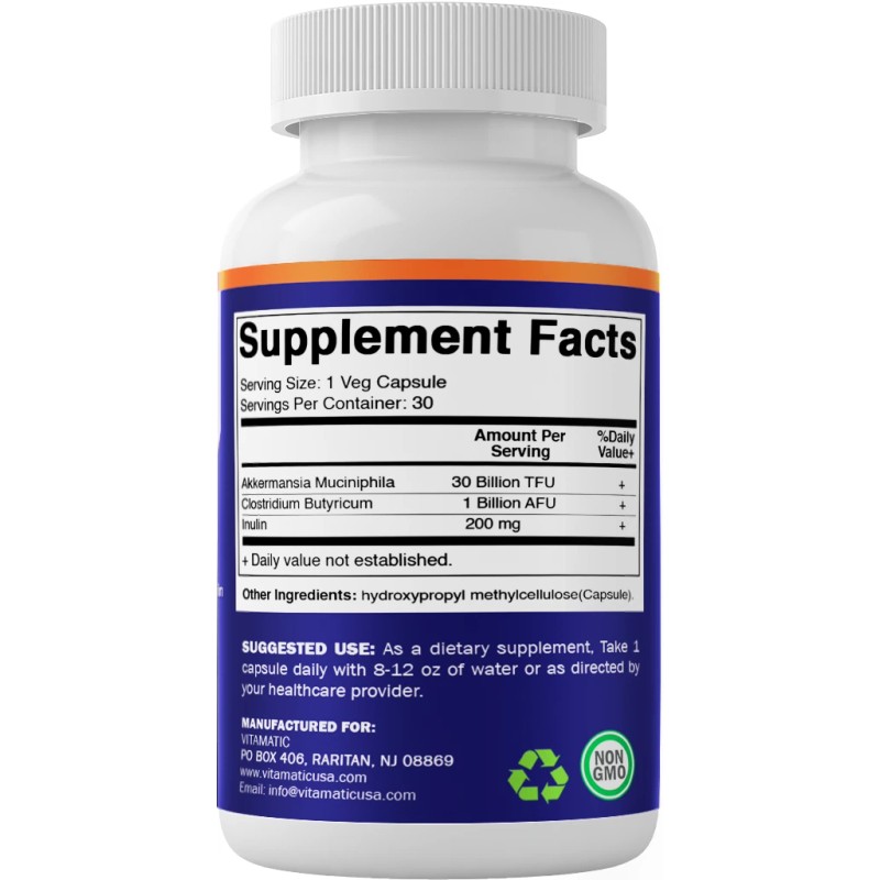 Vitamatic Akkermansia Muciniphila 30 B TFU + Clostridium Butyricum -