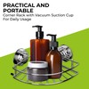 Blue Canyon Gecko Corner Rack, Shower Caddy with Vacuum Suction,