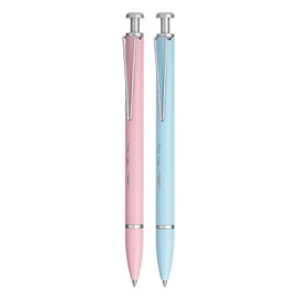 Mr. Pen- Metal Retractable Gel Pen, 2 Pack, 2 Refills, Blue & Pink, Black Ink, Metal Barrel Gel Pens Fine Point 0.7mm, Retractable Pens, Cute Pens, Gel Ink Pens, Aesthetic Pens, Metal Gel Pen