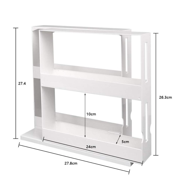 UHAPEER Spice Rack Rotating Plastic Extendable Kitchen Bathroom Counter