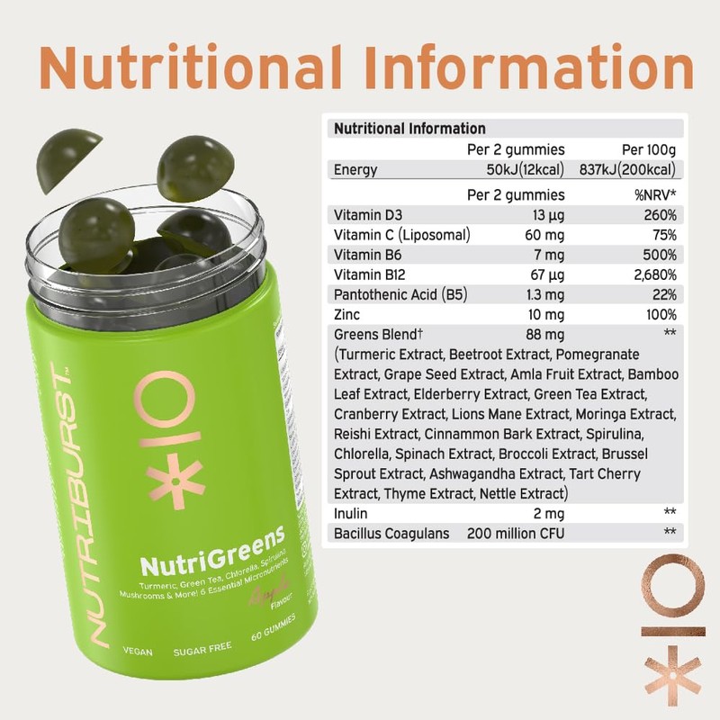 Nutriburst - NutriGreens Multipack - 22 Fruits + Vegetables +