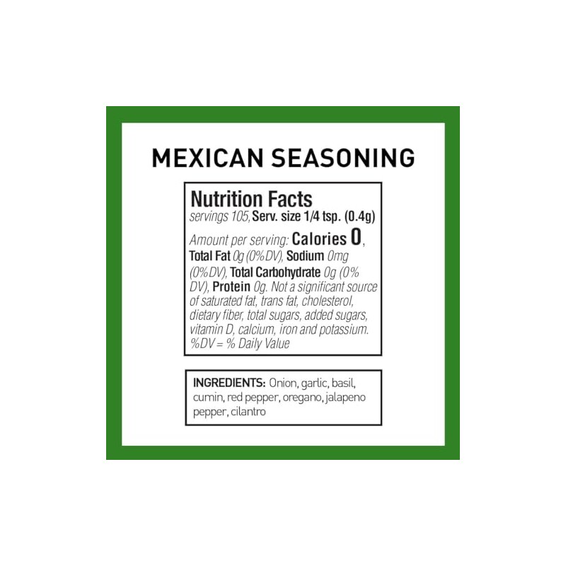 Spice Hunter Mexican Seasoning Blend, Salt Free, 1.5 Ounce (Pack