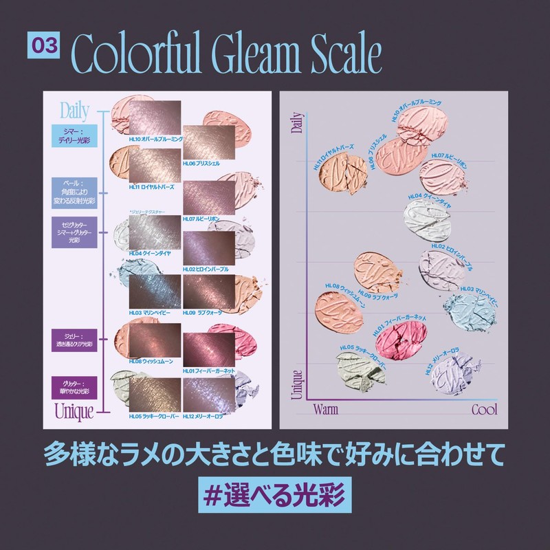 fwee Glitz Stone Highlighter (HL04 Queen Diamond, 12 Colors)