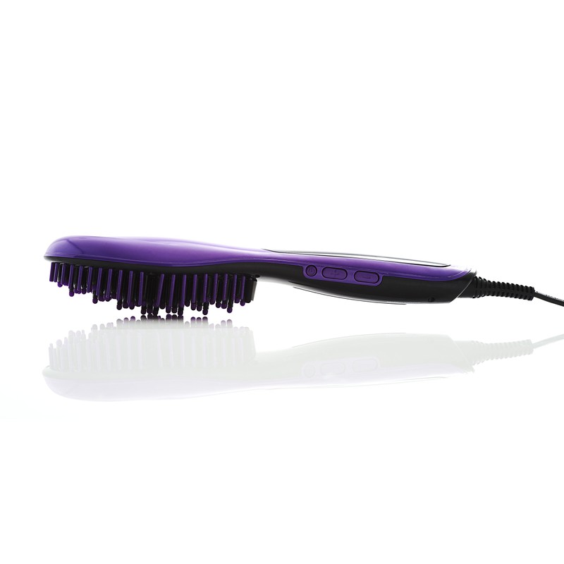 Fusion Ceramic Hair Straightening Brush in Purple