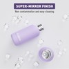 Small Water Bottle 12oz with Clip, Double Wall Stainless Steel