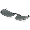 Dioptics Solar Shield-H REC Polarized Rectangular Clip On Sunglasses, Gray,