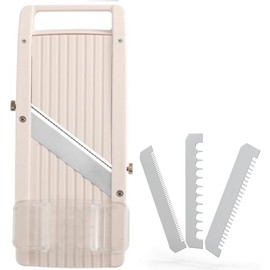 Professional Mandoline Slicer for Kitchen, Wide Vegetable Cutter with 3 Stainless Steel Blades