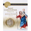Saint Christopher Magnetic / Sticky Car Dash Plaque ~ Medal