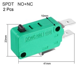 sourcing map 2PCS KW3-OZ-5 16A 125/250VAC SPDT NO NC Short Straight Lever Type Micro Limit Switches