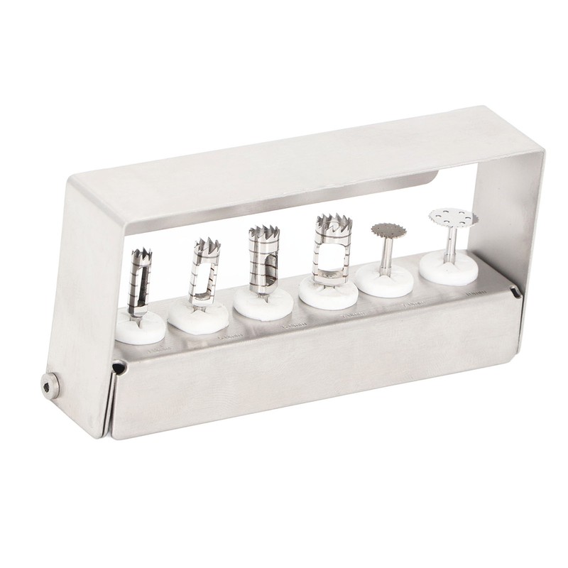 6pcs Dental Trephine Kit 4 To 10mm Surgery Tools Bur