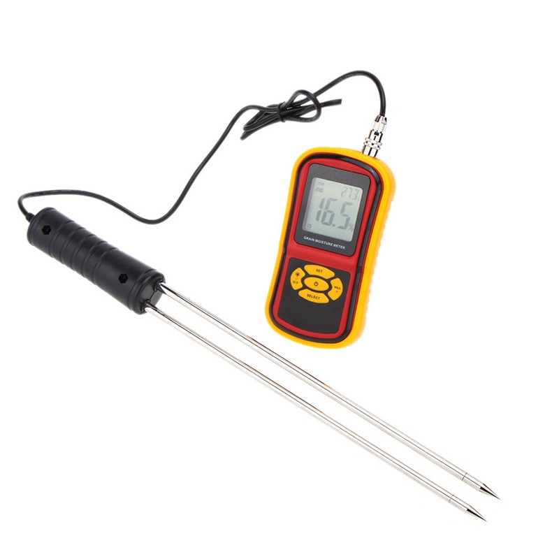 GM640 Portable Digital Grain Moisture Meter with Measuring Probe LCD