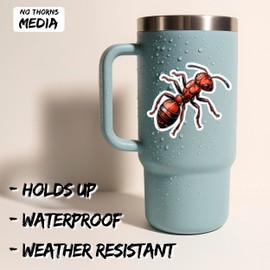 Ant Sticker 4 Inch Insect Tiny Bug Ant Lover Macro Photography - Waterproof Animal Vinyl Decal for Laptop Water Bottle Car Tumbler - Durable Aesthetic Long-Lasting Stickers for Adults ID44990