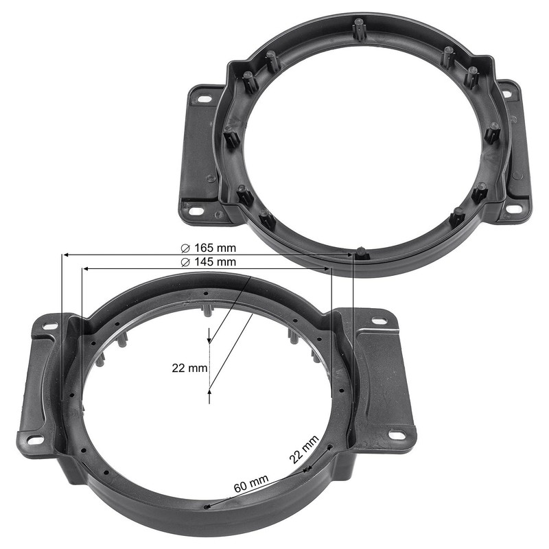 tomzz Audio 2854-007 Speaker Rings Adapter Brackets Compatible with Suzuki