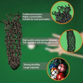 6 PCS/Set Billiards Pockets,Snooker Pool Table Pockets Replacement,Pool Tables Insert.Including 4 Corner Pockets and 2 Side Pockets