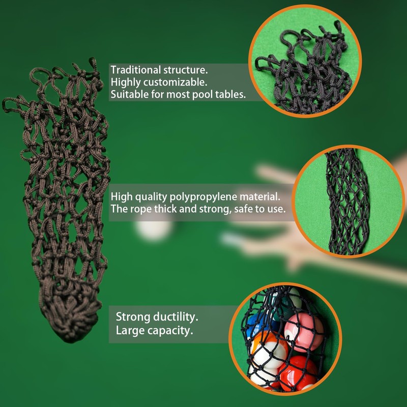 6 PCS/Set Billiards Pockets,Snooker Pool Table Pockets Replacement,Pool Tables Insert.Including