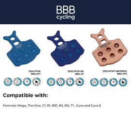 BBB Cycling Fahrrad Bremsbeläge Discstop Hp Organic High Performance Bike, BBS-67, Blau, One size