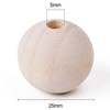 Foraineam 150 Pcs 1 Inch / 25mm Wood Beads Round