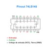 Circuito Integrado Chip IC 74LS148 Codificador Prioritario de 8 a